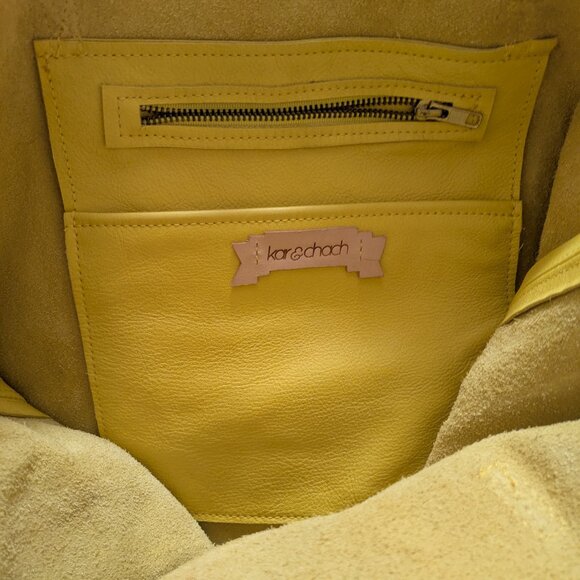 Yellow Leather Tote Bag - Picture 3 of 6
